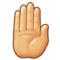 Raised Back of Hand emoji on Samsung